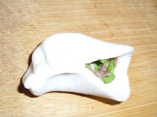 紫甘蓝香菜水晶饺的做法步骤：7