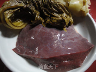 麻辣酸菜炒猪肝的做法步骤：1