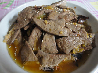 麻辣酸菜炒猪肝的做法步骤：10