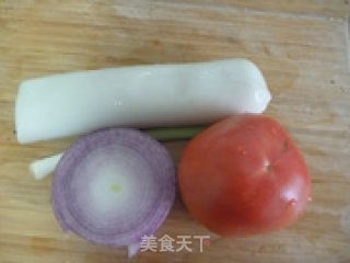 西红柿炒年糕的做法步骤：1