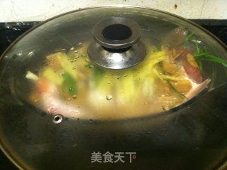 糖蒜蒸鲻鱼的做法步骤：7