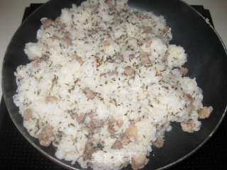孜然牛肉炒饭的做法步骤：7