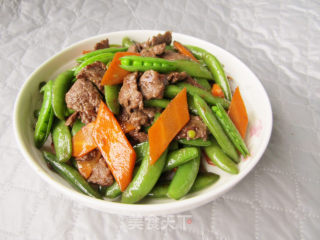 甜蜜豆炒牛肉的做法步骤：12