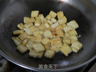 香煎孜然豆腐干的做法步骤：3