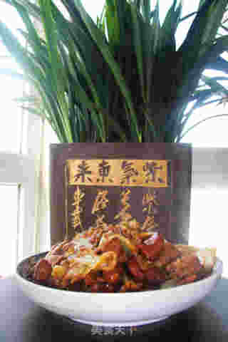 红烧肉炖白菜粉条的做法步骤：16