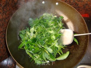 炒地瓜叶的做法步骤：3
