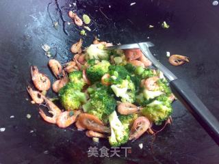 虾烩西兰花的做法步骤：8