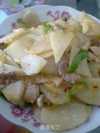 肉炒山药的做法步骤：6