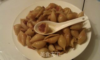 番茄牛肉炒意大利贝壳粉的做法步骤：7