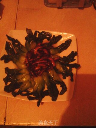 青菜炒香菇的做法步骤：5