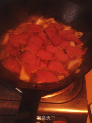 牛肉白菜烧粉丝的做法步骤：2