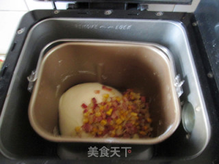 肉控的最爱---洋葱培根玉米吐司 【面包机版】的做法步骤：10