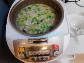 老公最爱——之——皮蛋蔬菜瘦肉粥的做法步骤：6
