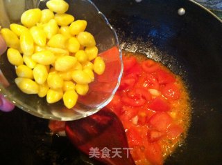 白果西红柿炒蛋的做法步骤：9