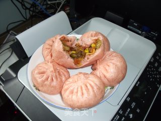 全麥紅麴酸菜包子的做法步骤：8