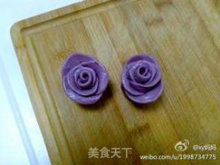紫色玫瑰馒头的做法步骤：16
