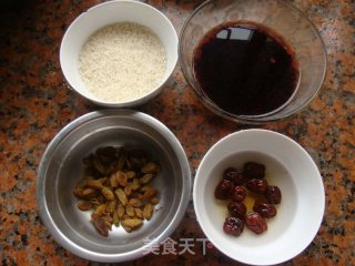 红枣黑米饭的做法步骤：1
