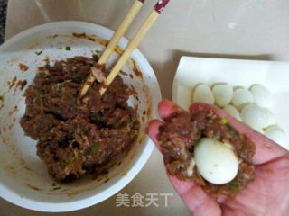 鸟蛋镶肉的做法步骤：5