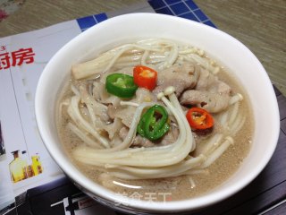 上汤金针菇肥牛的做法步骤：8