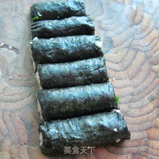 海苔肉末卷的做法步骤：6