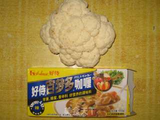 咖喱烧花菜的做法步骤：1