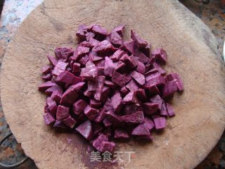 米香紫薯豆浆的做法步骤：2