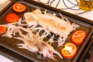 腊味饭配烤鲜鱿鱼的做法步骤：4