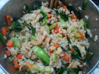 青菜塌饭（淮扬基本主食之一）的做法步骤：1