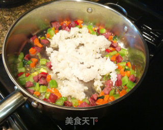 蛋炒饭的做法步骤：6