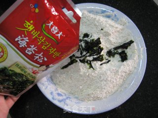 家有儿女必备一款低糖高钙磨牙饼—全麦海苔饼干的做法步骤：2