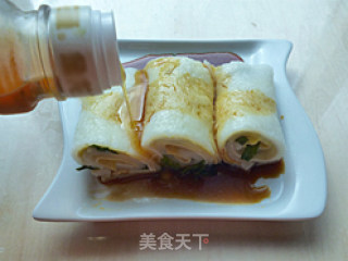 鸡蛋肠粉的做法步骤：9