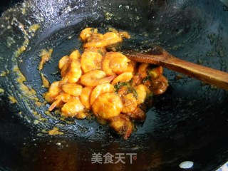 泰式咖喱虾的做法步骤：5