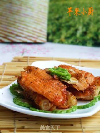 蒜香黑椒三文鱼排的做法步骤：9