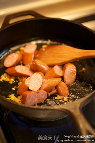 Iberian pork loin with sausage & beans的做法步骤：8