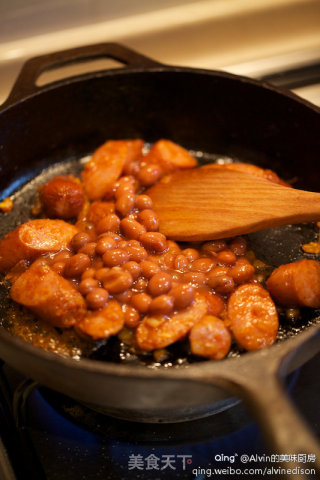Iberian pork loin with sausage & beans的做法步骤：9