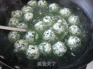 冬天享受春天的鲜味----荠菜豆腐丸子的做法步骤：9