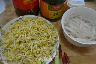 无肉也欢之【豆芽炖粉条】的做法步骤：1