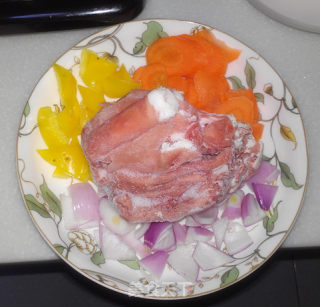 小炒烤牛肉的做法步骤：1