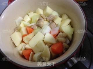 咖喱土豆鸡肉饭的做法步骤：4