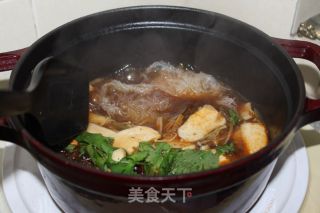 水煮酸菜杏鲍菇粉丝煲的做法步骤：16