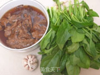 茶树菇炒菠菜的做法步骤：1