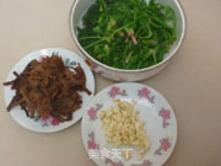 茶树菇炒菠菜的做法步骤：4