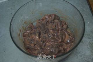 蒜苗炒猪肝的做法步骤：3