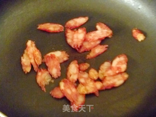 【腊肠彩椒鸡蛋】随手快手小炒也下饭的做法步骤：4