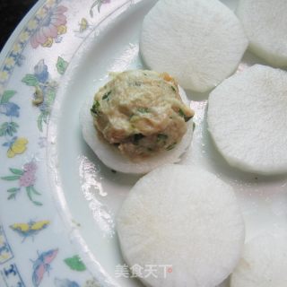 清蒸萝卜肉丸蛋的做法步骤：5