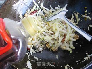白菜炒贝丁的做法步骤：7