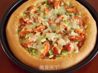 新奥尔良烤肉披萨的做法步骤：15