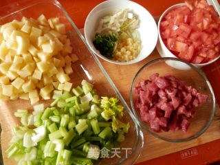 牛肉面片汤饭的做法步骤：2
