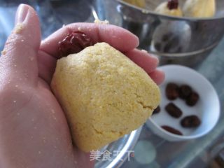 红枣豆渣窝头的做法步骤：8