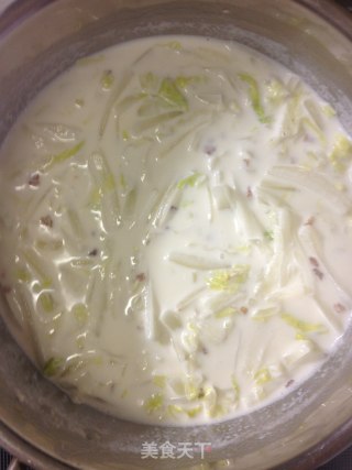 白菜奶油浓汤（低脂肪奶油浓汤系列之一）【传统的浓汤】新鲜尝的做法步骤：16